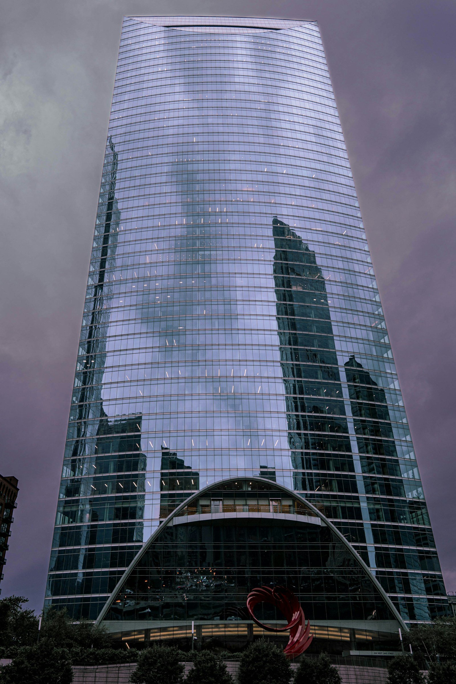 Glass and steel commercial tower